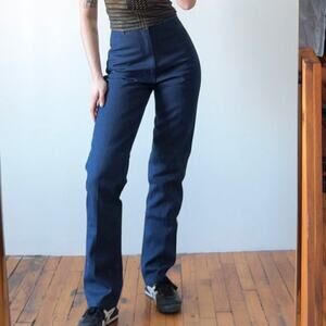 GORY High Waisted Dark Raw Denim Tapered Leg Jeans Trousers